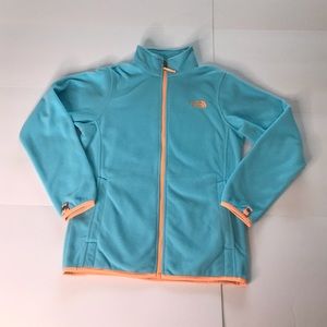 THE NORTH FACE blue & orange full zip fleece.